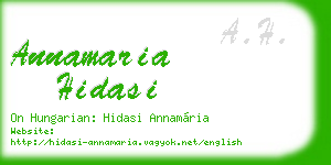 annamaria hidasi business card